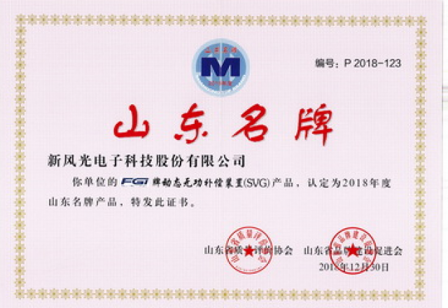 尊龙凯时节能：公司荣获“山东名牌”产品称号